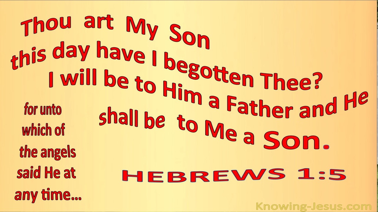 Hebrews 1:5 This Day Have I Begotten Thee (beige)